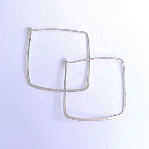 Melissa Joy Manning sterling silver hoops 1.5”